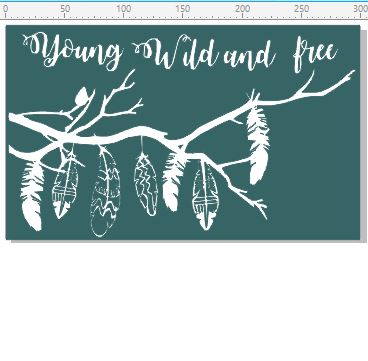 Young wild and free  300 x 180mm  Min buy 3